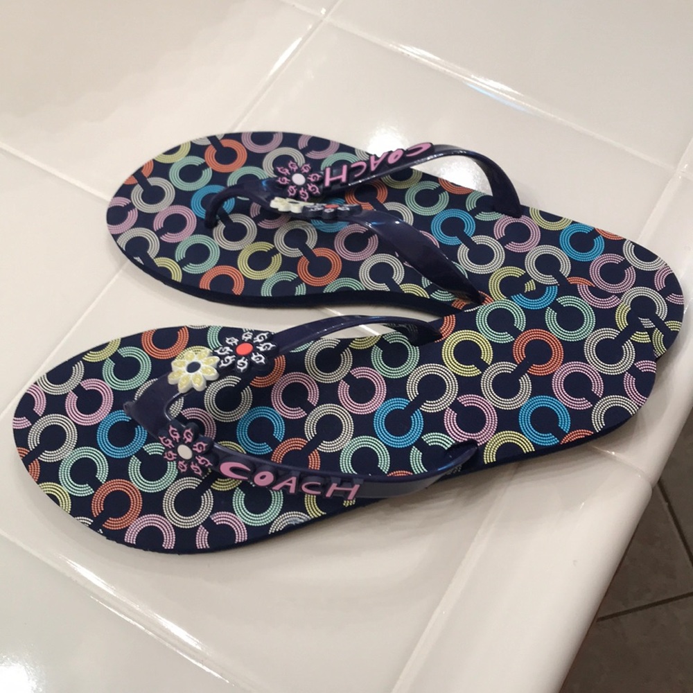 Brand new without box Coach flip flops